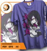 Plantilla diseño de camisetas vectoriales de anime Naruto Orochimaru - Imagen 2