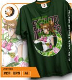 Plantilla diseño de camisetas vectoriales de anime marineras jupiter - Imagen 2
