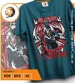 Plantilla diseño de camisetas vectoriales de anime Bleach 6 - Imagen 2