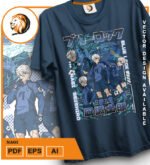 Plantilla diseño de camisetas vectoriales de anime Blue Nagi - Imagen 2