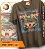 Plantilla diseño de camisetas vectoriales de anime Una Pieza Chooper 2 - Imagen 2