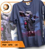Plantilla diseño de camisetas vectoriales de anime Naruto kakashi 2 - Imagen 2