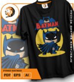 Plantilla diseño de camisetas vectoriales funko murcielago - Imagen 2