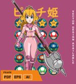 Plantilla diseño de camisetas vectoriales peach