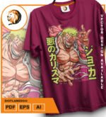 Plantilla diseño de camisetas vectoriales de anime Una Pieza Doflamingo - Imagen 2