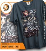 Plantilla diseño de camisetas vectoriales de anime Demon Obanai 3 - Imagen 2