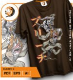 Plantilla diseño de camisetas vectoriales de anime Bleach 2 - Imagen 2