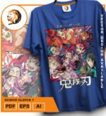 Plantilla diseño de camisetas vectoriales de anime Demon 7 - Imagen 2