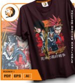 Plantilla diseño de camisetas vectoriales de anime Bleach 1 - Imagen 2