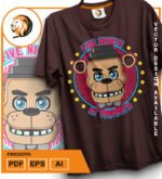 Plantilla diseño de camisetas vectoriales freddys - Imagen 2