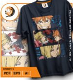 Plantilla diseño de camisetas vectoriales de anime Haikyu 2 - Imagen 2