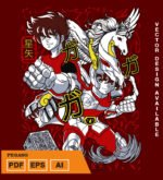 Plantilla de diseño de camisetas  Vector  pegaso