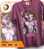 Plantilla diseño de camisetas vectoriales de anime My Heroe ochako - Imagen 2