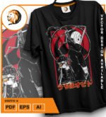 Plantilla diseño de camisetas vectoriales de anime Naruto Obito 2 - Imagen 2