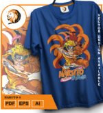 Plantilla diseño de camisetas vectoriales de anime Naruto 7 - Imagen 2