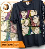 Plantilla diseño de camisetas vectoriales de anime Haikyu 3 - Imagen 2