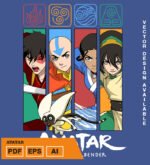 Plantilla de diseño de camiseta vectorial Avatar