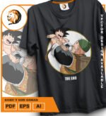 Plantilla diseño de camisetas vectoriales de anime Bola Dragon end - Imagen 2