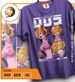 Plantilla diseño de camisetas vectoriales de anime Una Pieza lilith - Imagen 2
