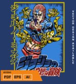 Plantilla diseño de camisetas vectoriales de anime Jojos guido