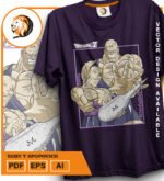 Plantilla diseño de camisetas vectoriales de anime Bola Dragon evil m - Imagen 2