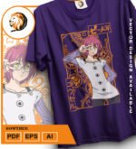 Plantilla diseño de camisetas vectoriales de anime 7 Pecados Gowther - Imagen 2