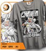 Plantilla diseño de camisetas vectoriales de anime My Heroe Mirko - Imagen 2