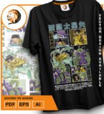 Plantilla diseño de camisetas vectoriales de anime Caballeros dockho - Imagen 2