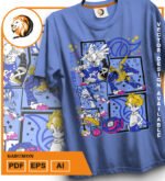 Plantilla diseño de camisetas vectoriales de anime Digi Gabumon - Imagen 2