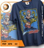 Plantilla diseño de camisetas vectoriales de anime Jojos guido - Imagen 2