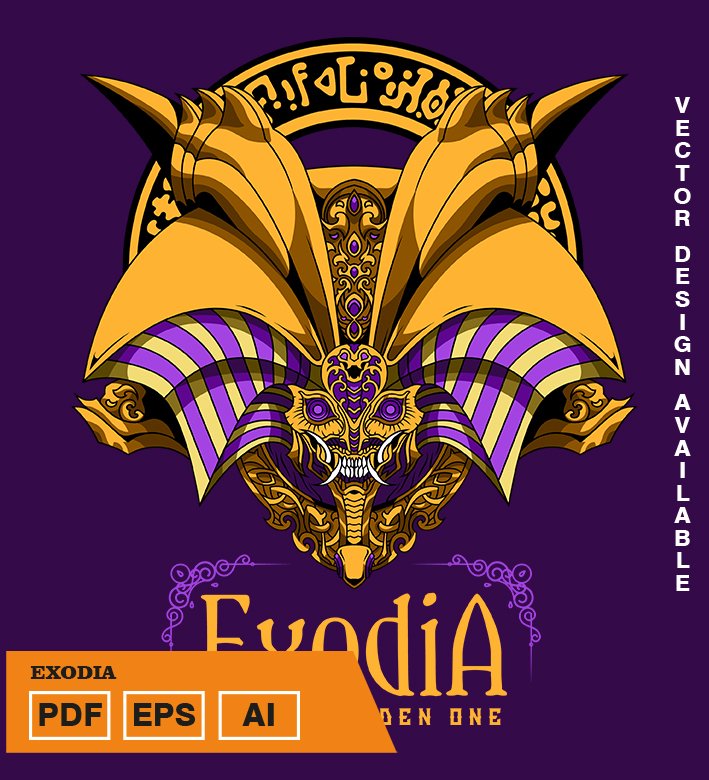 YTYREY Plantilla diseño de camisetas vectoriales de anime yu gi exodia - Imagen 1