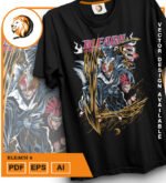 Plantilla diseño de camisetas vectoriales de anime Bleach 5 - Imagen 2