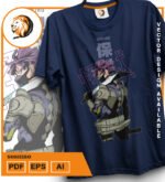 Plantilla diseño de camisetas vectoriales de anime Kaiju soshiro - Imagen 2