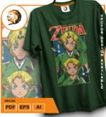Plantilla diseño de camisetas vectoriales zelda - Imagen 2