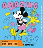 Plantilla diseño de camisetas vectoriales mickey2