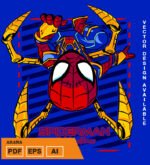 Plantilla diseño de camisetas vectoriales de araña