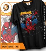 Plantilla diseño de camisetas vectoriales de araña 3 - Imagen 2