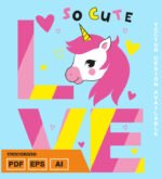 Plantilla diseño de camisetas vectoriales unicornio2