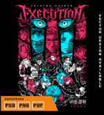 Plantilla de diseño de camisetas  Vector  EXECUTION