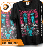 Plantilla de diseño de camisetas  Vector  EXECUTION - Imagen 2